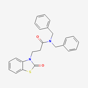 molecular formula C24H22N2O2S B2377137 N,N-dibenzyl-3-(2-oxobenzo[d]thiazol-3(2H)-yl)propanamide CAS No. 896677-16-0