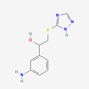 1-(3-aminophenyl)-2-(1H-1,2,4-triazol-5-ylsulfanyl)ethanol