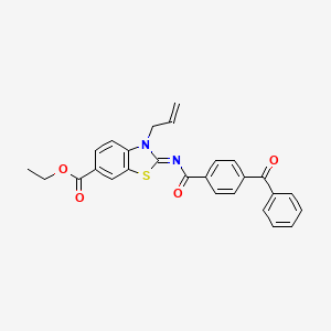 (Z)-ethyl 3-allyl-2-((4-benzoylbenzoyl)imino)-2,3-dihydrobenzo[d]thiazole-6-carboxylate