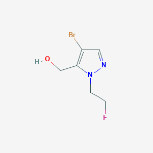 molecular formula C6H8BrFN2O B2377148 [4-Bromo-1-(2-fluoroethyl)-1H-pyrazol-5-yl]methanol CAS No. 2101199-12-4