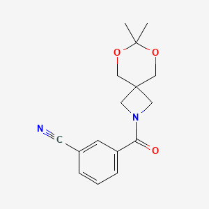 3-(7,7-Dimethyl-6,8-dioxa-2-azaspiro[3.5]nonane-2-carbonyl)benzonitrile
