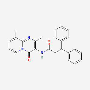 molecular formula C25H23N3O2 B2377165 N-(2,9-dimethyl-4-oxo-4H-pyrido[1,2-a]pyrimidin-3-yl)-3,3-diphenylpropanamide CAS No. 942001-30-1