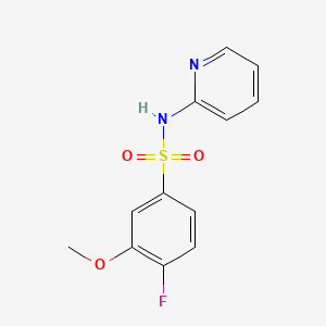 molecular formula C12H11FN2O3S B2377167 4-氟-3-甲氧基-N-(2-吡啶基)苯磺酰胺 CAS No. 838270-28-3