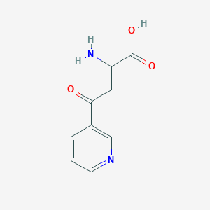 molecular formula C9H10N2O3 B237717 alpha-Amino-gamma-oxo-3-pyridinebutanoic acid CAS No. 137548-54-0