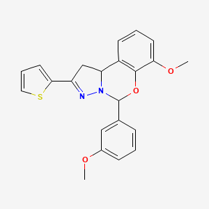 7-Methoxy-5-(3-methoxyphenyl)-2-(thiophen-2-yl)-1,10b-dihydropyrazolo[1,5-c][1,3]benzoxazine