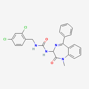 molecular formula C24H20Cl2N4O2 B2377189 1-[(2,4-二氯苯基)甲基]-3-(1-甲基-2-氧代-5-苯基-2,3-二氢-1H-1,4-苯并二氮杂卓-3-基)脲 CAS No. 1796893-26-9