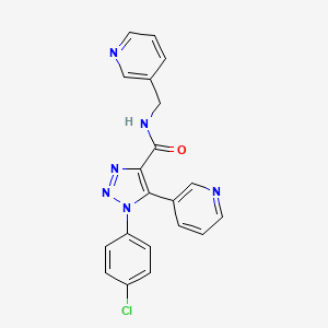 1-(4-chlorophenyl)-5-(pyridin-3-yl)-N-(pyridin-3-ylmethyl)-1H-1,2,3-triazole-4-carboxamide