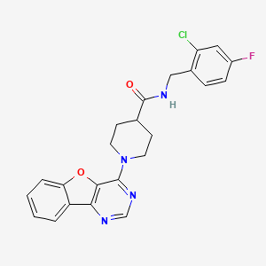 molecular formula C23H20ClFN4O2 B2377191 1-([1]benzofuro[3,2-d]pyrimidin-4-yl)-N-(2-chloro-4-fluorobenzyl)piperidine-4-carboxamide CAS No. 1113117-17-1