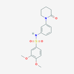 molecular formula C19H22N2O5S B2377198 3,4-二甲氧基-N-(3-(2-氧代哌啶-1-基)苯基)苯磺酰胺 CAS No. 941945-18-2