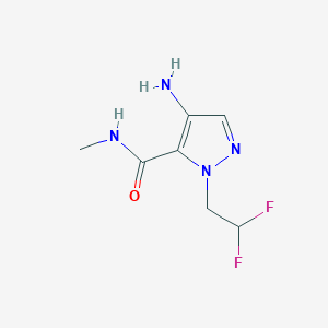 molecular formula C7H10F2N4O B2377208 4-Amino-1-(2,2-difluoroethyl)-N-methyl-1H-pyrazole-5-carboxamide CAS No. 2101197-03-7