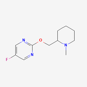 molecular formula C11H16FN3O B2377215 5-Fluoro-2-[(1-methylpiperidin-2-yl)methoxy]pyrimidine CAS No. 2200425-06-3