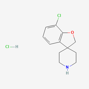 molecular formula C12H15Cl2NO B2377218 7-Chloro-2H-spiro[1-benzofuran-3,4'-piperidine] hydrochloride CAS No. 2251053-78-6