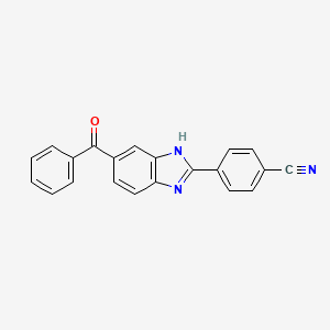 molecular formula C21H13N3O B2377221 4-(5-苯甲酰-1H-苯并[d]咪唑-2-基)苯甲腈 CAS No. 1192541-69-7