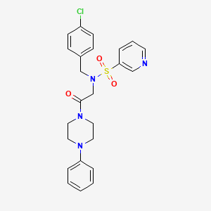 N-(4-chlorobenzyl)-N-(2-oxo-2-(4-phenylpiperazin-1-yl)ethyl)pyridine-3-sulfonamide