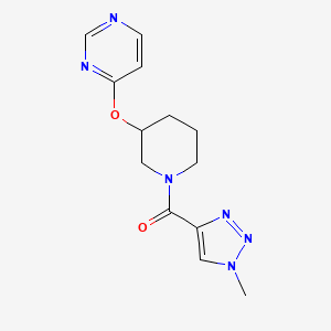 (1-methyl-1H-1,2,3-triazol-4-yl)(3-(pyrimidin-4-yloxy)piperidin-1-yl)methanone