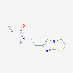 molecular formula C10H13N3OS B2377232 N-[2-(2,3-Dihydroimidazo[2,1-b][1,3]thiazol-6-yl)ethyl]prop-2-enamide CAS No. 2185981-21-7