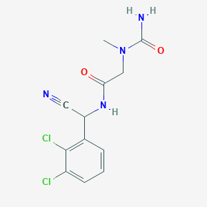 molecular formula C12H12Cl2N4O2 B2377234 2-[carbamoyl(methyl)amino]-N-[cyano(2,3-dichlorophenyl)methyl]acetamide CAS No. 1808738-53-5