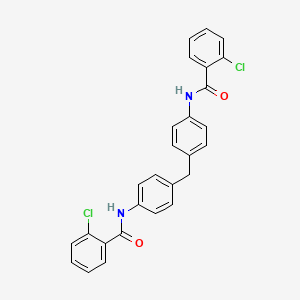 molecular formula C27H20Cl2N2O2 B2377236 2-氯-N-[4-[[4-[(2-氯苯甲酰)氨基]苯基]甲基]苯基]苯甲酰胺 CAS No. 312743-66-1