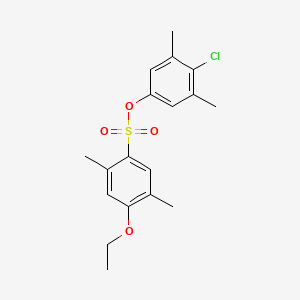 molecular formula C18H21ClO4S B2377250 (4-Chloro-3,5-dimethylphenyl) 4-ethoxy-2,5-dimethylbenzenesulfonate CAS No. 2361843-82-3