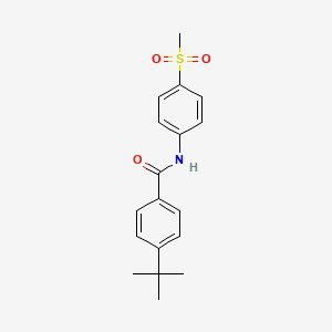 molecular formula C18H21NO3S B2377258 4-(tert-butyl)-N-(4-(methylsulfonyl)phenyl)benzamide CAS No. 920186-61-4