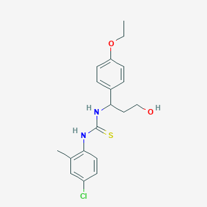 molecular formula C19H23ClN2O2S B2377259 N-(4-chloro-2-methylphenyl)-N'-[1-(4-ethoxyphenyl)-3-hydroxypropyl]thiourea CAS No. 865660-58-8