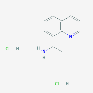 molecular formula C11H14Cl2N2 B2377270 1-(Quinolin-8-yl)ethanamine dihydrochloride CAS No. 56234-25-4