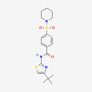 N-(4-tert-butyl-1,3-thiazol-2-yl)-4-piperidin-1-ylsulfonylbenzamide