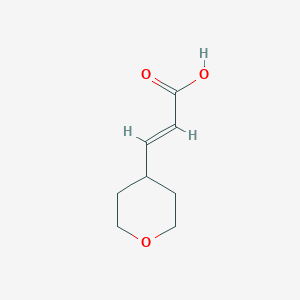 molecular formula C8H12O3 B2377294 3-(Oxan-4-yl)prop-2-enoic acid CAS No. 856413-64-4