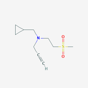 N-(Cyclopropylmethyl)-N-(2-methylsulfonylethyl)prop-2-yn-1-amine