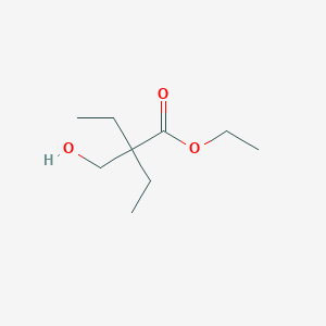 molecular formula C9H18O3 B2377299 Ethyl 2-ethyl-2-(hydroxymethyl)butanoate CAS No. 243835-98-5