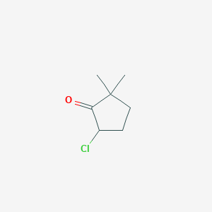 molecular formula C7H11ClO B2377303 5-Chloro-2,2-dimethylcyclopentan-1-one CAS No. 1538785-55-5