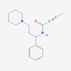 N-(1-Phenyl-3-piperidin-1-ylpropyl)but-2-ynamide