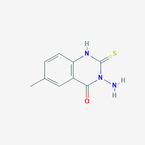 molecular formula C9H9N3OS B2377315 3-amino-6-methyl-2-thioxo-2,3-dihydroquinazolin-4(1H)-one CAS No. 106012-87-7