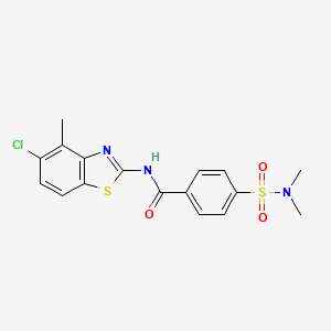 molecular formula C17H16ClN3O3S2 B2377324 N-(5-chloro-4-methyl-1,3-benzothiazol-2-yl)-4-(dimethylsulfamoyl)benzamide CAS No. 862807-31-6