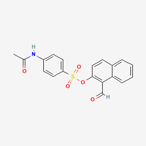 molecular formula C19H15NO5S B2377326 1-甲酰萘-2-基 4-(乙酰氨基)苯磺酸盐 CAS No. 431931-45-2