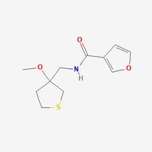 molecular formula C11H15NO3S B2377334 N-((3-甲氧基四氢噻吩-3-基)甲基)呋喃-3-甲酰胺 CAS No. 1448050-15-4