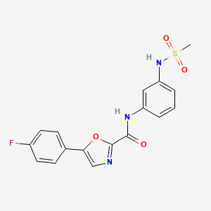 molecular formula C17H14FN3O4S B2377362 5-(4-fluorophenyl)-N-(3-(methylsulfonamido)phenyl)oxazole-2-carboxamide CAS No. 1795297-09-4