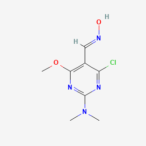 4-Chloro-2-(dimethylamino)-6-methoxy-5-pyrimidinecarbaldehyde oxime