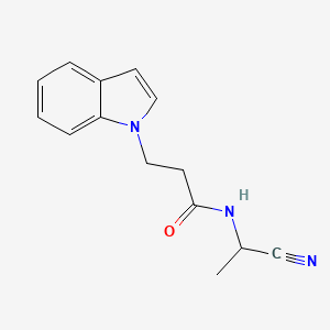 molecular formula C14H15N3O B2377368 N-(1-cyanoethyl)-3-(1H-indol-1-yl)propanamide CAS No. 1280959-69-4