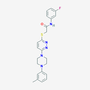 molecular formula C23H24FN5OS B2377372 N~3~-allyl-N~1~-[3-({[(2,4-dimethylphenyl)amino]carbonyl}amino)phenyl]piperidine-1,3-dicarboxamide CAS No. 1206985-18-3