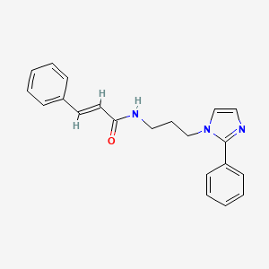 molecular formula C21H21N3O B2377376 N-(3-(2-phenyl-1H-imidazol-1-yl)propyl)cinnamamide CAS No. 1421586-54-0