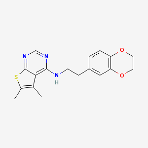 N-[2-(2,3-dihydro-1,4-benzodioxin-6-yl)ethyl]-5,6-dimethylthieno[2,3-d]pyrimidin-4-amine