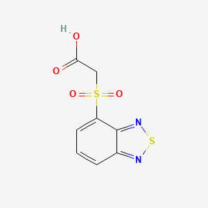 molecular formula C8H6N2O4S2 B2377378 2-(2,1,3-Benzothiadiazole-4-sulfonyl)acetic acid CAS No. 706766-79-2
