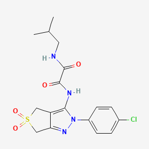 N1-(2-(4-chlorophenyl)-5,5-dioxido-4,6-dihydro-2H-thieno[3,4-c]pyrazol-3-yl)-N2-isobutyloxalamide
