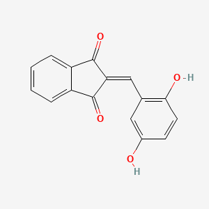 2-((2,5-Dihydroxyphenyl)methylene)indane-1,3-dione