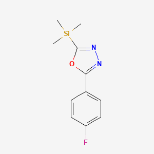 2-(4-Fluorophenyl)-5-(trimethylsilyl)-1,3,4-oxadiazole