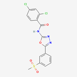 2,4-dichloro-N-(5-(3-(methylsulfonyl)phenyl)-1,3,4-oxadiazol-2-yl)benzamide