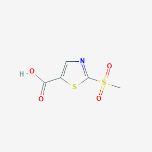 molecular formula C5H5NO4S2 B2377394 2-Methylsulfonyl-1,3-thiazole-5-carboxylic acid CAS No. 1892885-19-6