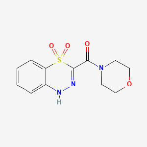 molecular formula C12H13N3O4S B2377400 3-(morpholin-4-ylcarbonyl)-1H-4,1,2-benzothiadiazine 4,4-dioxide CAS No. 1251556-47-4