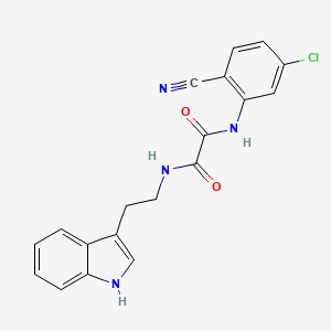 molecular formula C19H15ClN4O2 B2377405 N1-(2-(1H-吲哚-3-基)乙基)-N2-(5-氯-2-氰基苯基)草酰胺 CAS No. 941939-00-0